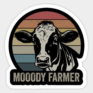 Moody farmer Sticker